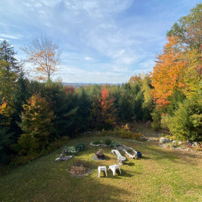 Fall foliage at Our Maine Getaway: Maine vacation rental mountain views